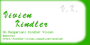 vivien kindler business card